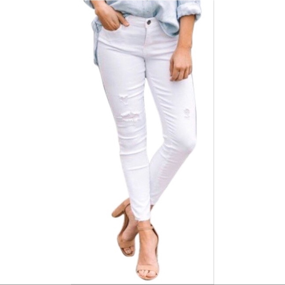 Pistola White Oslo Distressed Skinny Jeans…
